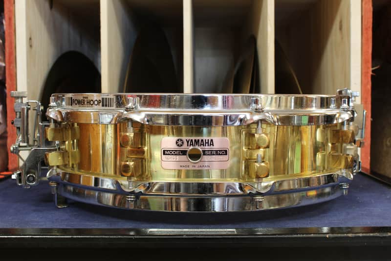 1990s Yamaha 3.5x14 SD493 Brass Snare Drum image 1
