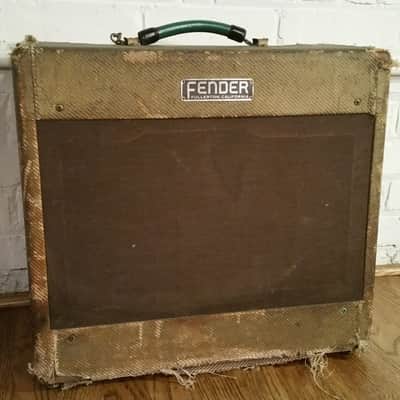 Vintage 1954 Fender Tweed Deluxe Guitar Amplifier 5D3 Wide Panel image 7