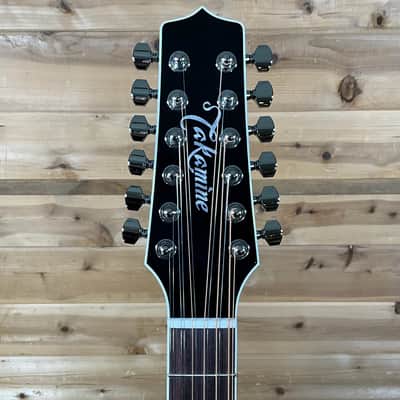 Takamine EF381SC Left Handed 12-String Acoustic Guitar - Black image 3