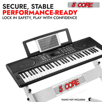 5 Core Keyboard Stand Adjustable 21 - 33" Z Style Metal Electric Piano Riser 330Lb Capacity Foldable image 1