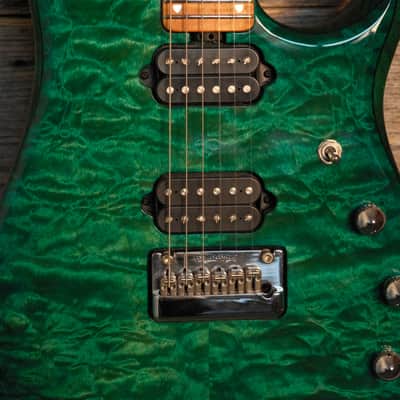 Used Ernie Ball Music Man BFR JP-15 - Teal Quilt Burst w/OHSC image 3