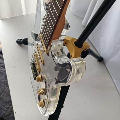 Barclay Acrylic Strat-Style Guitar w/ Transparent Acrylic Headstock – Rare (1990s–2000s) image 5