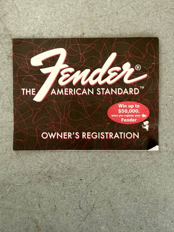 Fender American Standard Registration Card 1997 - Multi image 1