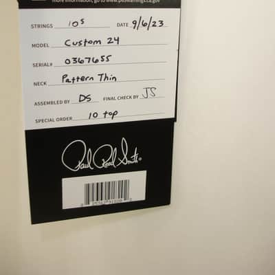 PRS Paul Reed Smith Custom 24 "Floyd" 10-Top Guitar, Rosewood Fretboard, Fire Red Burst image 14