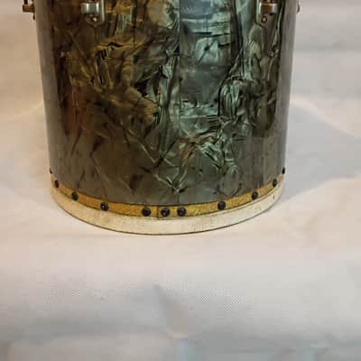 Ludwig&Ludwig 12x14 tack bottom ton drum 1920s - Black Diamond Pearl BDP image 7