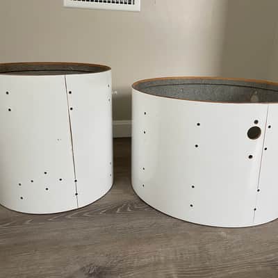 Rogers Big R 5 Ply 14x22 And 16x16 Drum Shell Lot New England White image 3