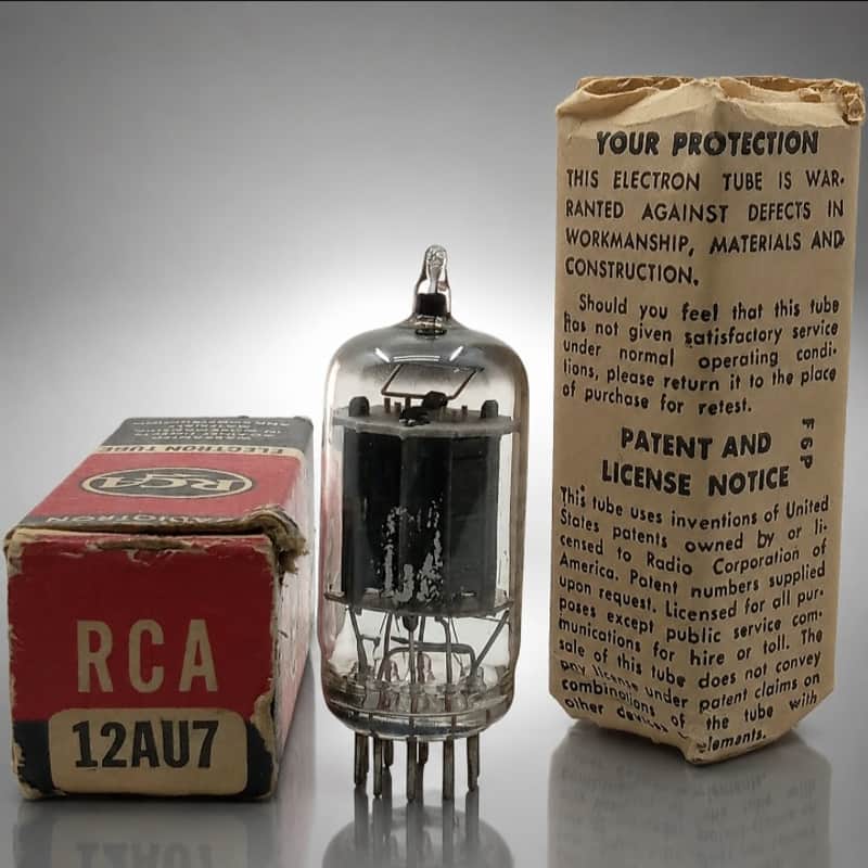 RCA 12AU7A/LONG BLACK PLATES/45° D GETTER/MAXI PREAMP TESTED image 1