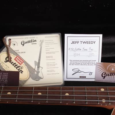 Guttlin Baron Bass Owned by Jeff Tweedy of Wilco Solid Body Electric Bass Guitar (2024), ser. #225, original black tolex hard shell case. image 16