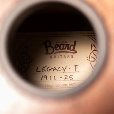 Beard Custom Shop Legacy E Round Neck Acoustic Guitar - Natural Curly Walnut with Hardshell Case image 21