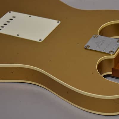 2021 Fender Custom Shop LTD GC Double Bound Stratocaster Journeyman Relic Aztec Gold w/OHSC image 14