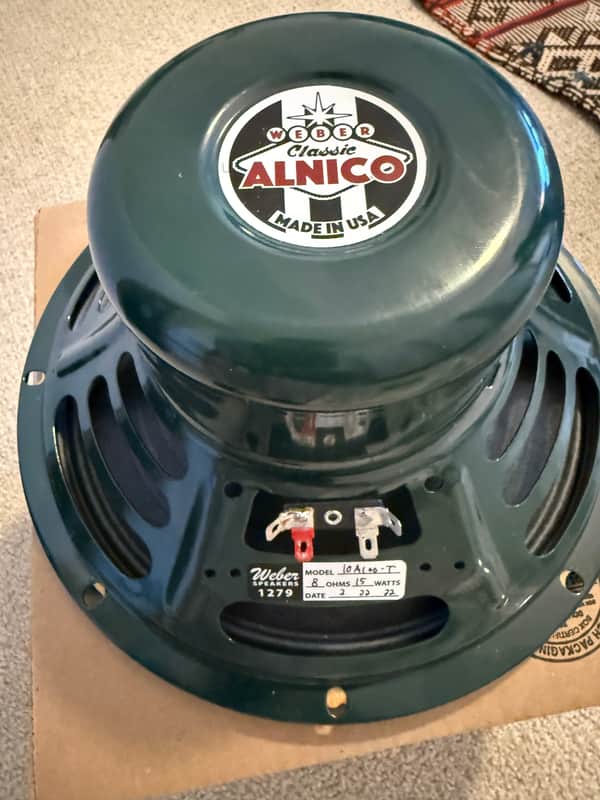 Weber 10A100T 10” Alnico Speaker 8ohms 15W Tweed Princeton Champ 5F1 5F2-A image 1