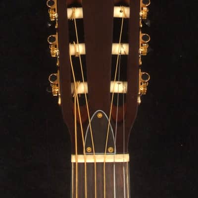 Handcrafted ArchBack Parlor Guitar Thin Body Solid Acacia, Spruce, MOP Inlay, Soft-bag, Bruce Wei PG-4295 image 8