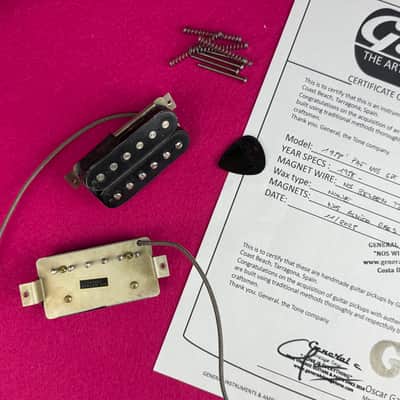 General Vintage Tone  1957 - 1958 Nos Wire Belden PAF Humbuckers Double Black Celullose acetate CAB for les Paul ®️ SG ®️ image 6