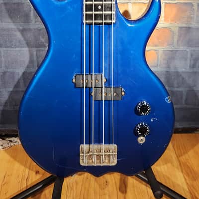 Vintage 1980s Kramer DMZ 5000 Bass Guitar Blue image 5