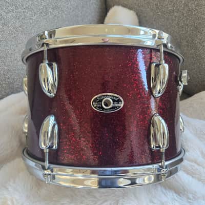 Slingerland Drum set 20,12,13,16 1970s - Maroon Sparkling Pearl image 9