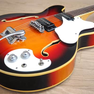 1968 Mosrite Celebrity I Vintage Hollowbody Electric Guitar w/ Case image 7