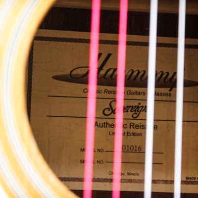 Harmony Sovereign 01016 Buck Owens Red White & Blue Reissue Acoustic Guitar image 2