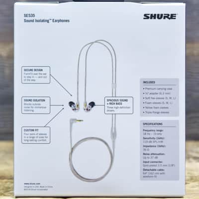 Shure SE535-CL Professional Sound Isolating Earphones High-Definition Drivers image 2