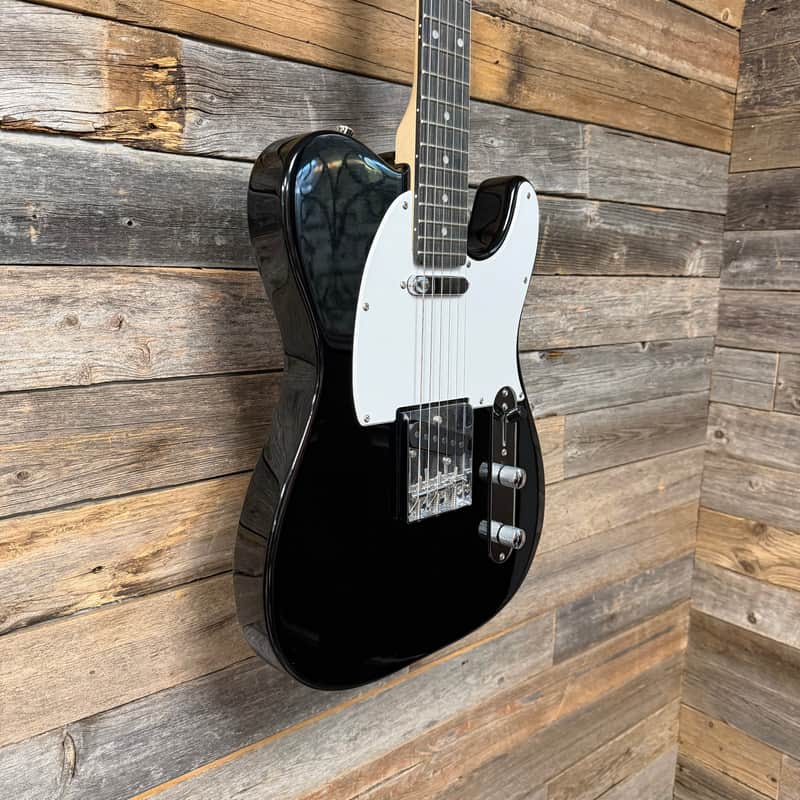 Austin Black Telecaster Style Electric Guitar image 1