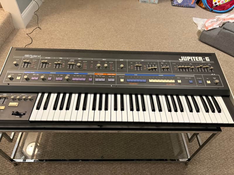 Roland Jupiter 6 61-Key Synthesizer 1983 - 1985 - Black image 1