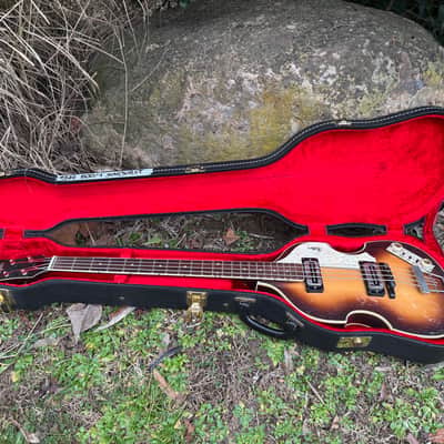 1975 Höfner 500/1 Violin "Beatles" Bass - Sunburst - OHSC image 15