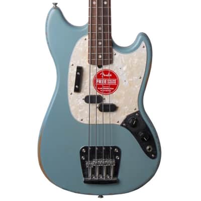FENDER - JMJ Road Worn Mustang Bass RW Faded Daphne Blue Justin Meldal Johnsen s 0144060390 image 1