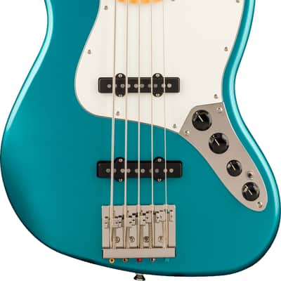 Squier Classic Vibe Active '70s Jazz Bass V, Maple Fingerboard, Parchment Pickguard, Ocean Turquoise image 1