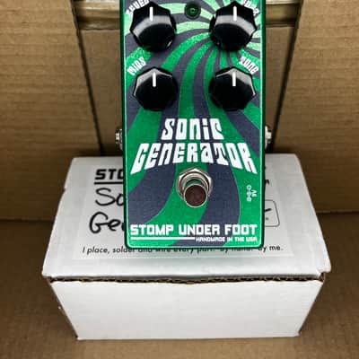 Stomp Under Foot Sonic Generator Fuzz 2010s - Green and Black Swirl image 1