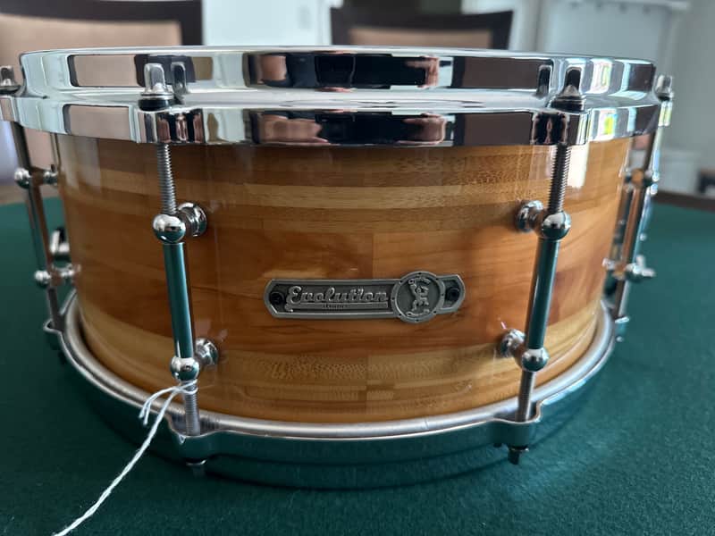 Evolution Drums  Bamboo/Applewood  Segmented snare drum 2009 - Bamboo/ Applewood Bild 1
