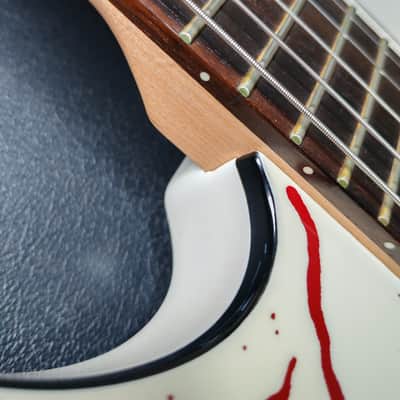 B.C. Rich Joey Jordison Signature Warlock Murderdolls - White Blood Splatter image 14