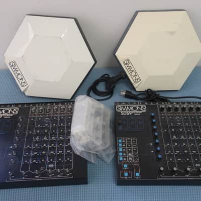 Vintage 1980s Simmons Electronics Drum Set 2 Modules SDS9 6-Channel Drum Synthesizer 1 Brain Works 1 Brain For Spare Parts + 2 Octagon Pads Lots Of Spare Parts 3 Extra Rom Chip Snare Rim A & B EPROM image 10