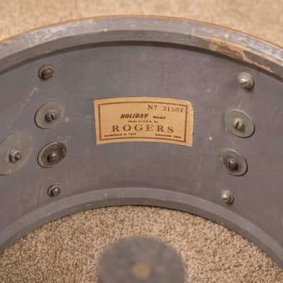 1960s Rogers Holiday Headliner Sparkling Blue Pearl Drum Set image 25