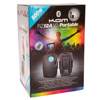 KAM RZ12A V3 Portable PA System 2020s - Black image 13