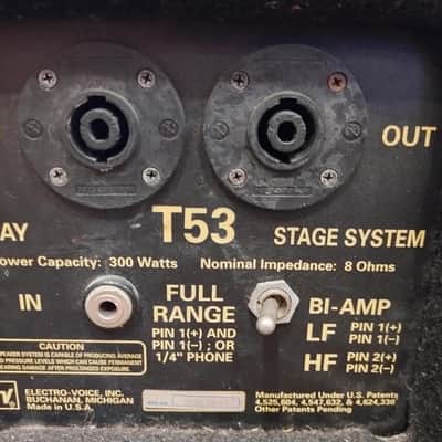 EV T53 BiAmpable Three Way Stage System- Black image 3