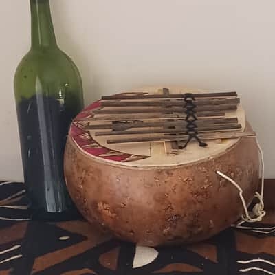 African-style bamboo & gourd "thumb piano" (med.) image 2