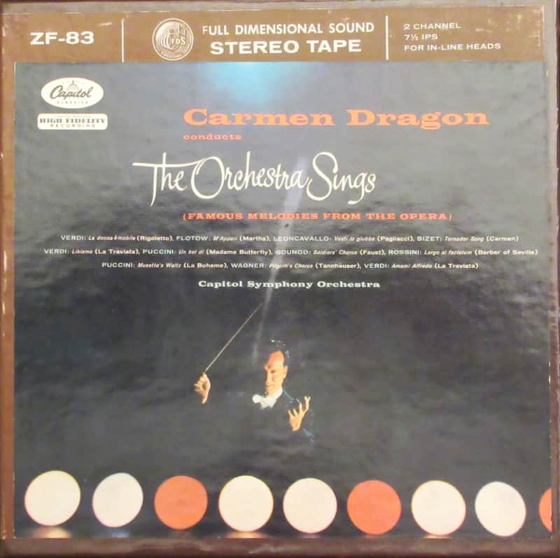 THE ORCHESTRA SINGS CAPITOL 2-TRACK STEREO TAPE image 1