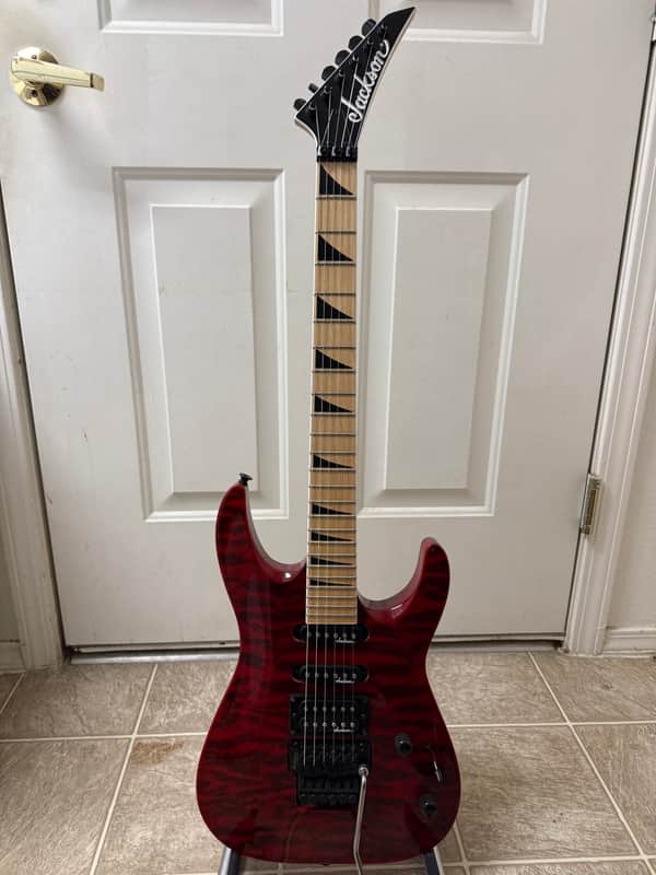 Jackson JS Series JS34Q DKA-M Dinky Archtop with Maple Fretboard 2015 - 2020 - Transparent Red image 1