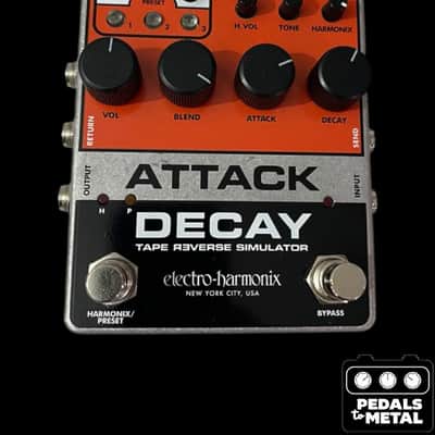 Electro-Harmonix Attack Decay Reverse Tape Simulator 2019 - Present - Orange / Black - X18706 image 1