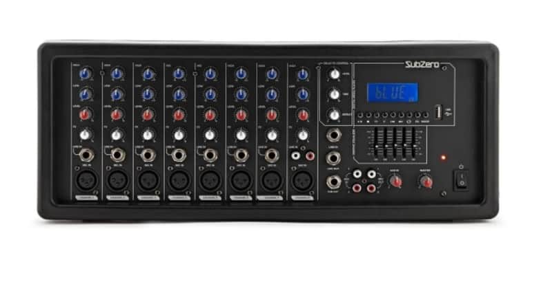 SubZero SZ-PMIX8-MP3 8 Channel Powered Mixer 2018 image 1