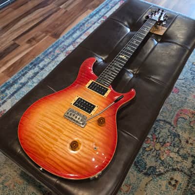 1986 PRS Custom 24 - Birds, Flame Top, Cherry Burst - w/ Case image 4
