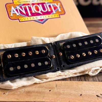 Seymour Duncan Antiquity JB / Jazz Humbucker Set Aged Black with FREE Gibson Butyrate M69 Humbucker Rings image 2