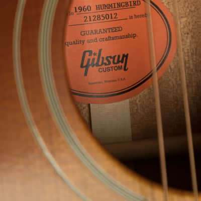 Gibson 1960 Hummingbird Fixed Bridge Heritage Cherry Sunburst image 9