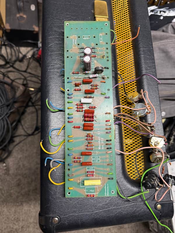 marshall jcm800 1984 4010 vertical input combo circuit board, pots, snorkler image 1