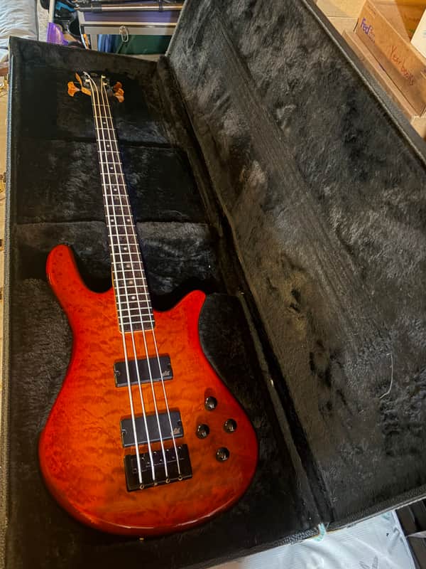 Modded Spector Legend Classic Amber Burst with original case image 1