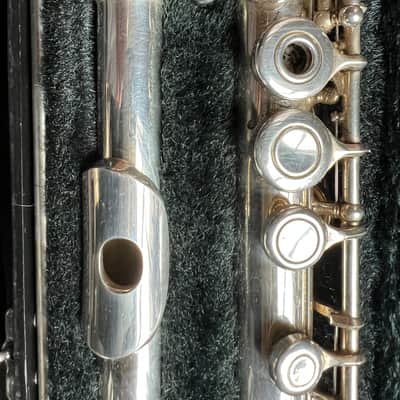 Yamaha 365I Open Hole Flute , solid silver head Joint, Japan image 7