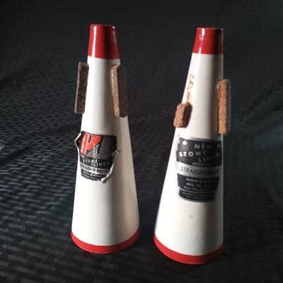 TWO Humes & Berg 101 Stonelined D Trumpet Straight Mutes 2010s - White image 5