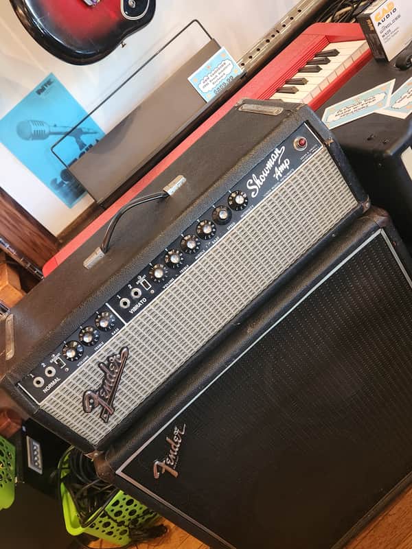 Fender Showman 2-Channel 85-Watt Guitar Amp Head 1965- Black Panel image 1