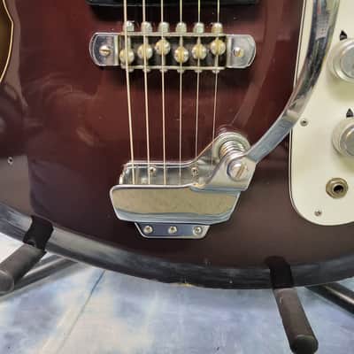 Video Demo Vintage RARE 1968 Japan Noble Model EG 68-2HT Mosrite Style Dual Pickup New Strings Pro Setup Gigbag image 4