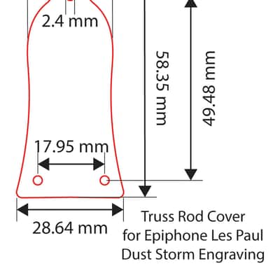 Truss Rod Cover for Epiphone Les Paul in Gold Acrylic Mirror image 5