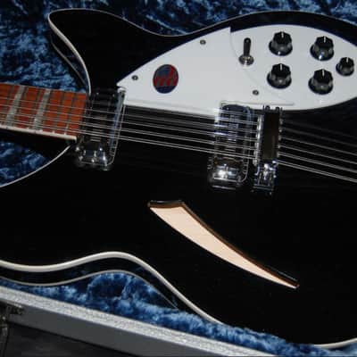 UNPLAYED! Rickenbacker 360/12c63 Jet Glo Electric Guitar - Original Hardshell Case! image 3